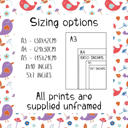 Set of 9 Pink Dinosaur Affirmation prints - Dolly and Fred Designs