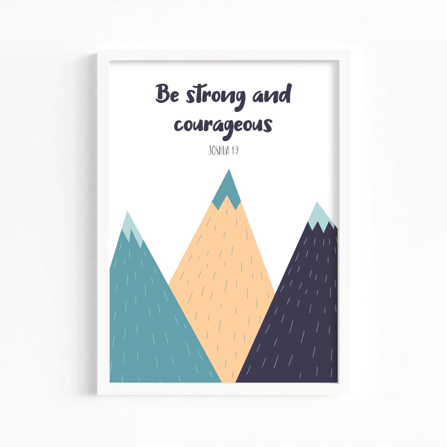 Set of three scandi mountains scripture prints - Dolly and Fred Designs