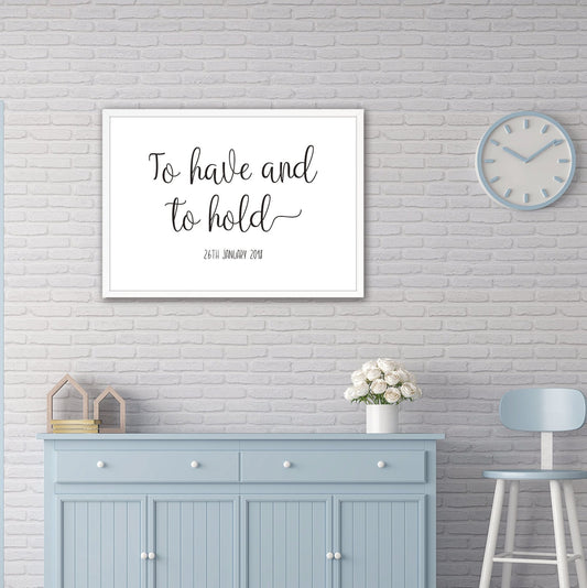 To have and to hold wedding print - Dolly and Fred Designs