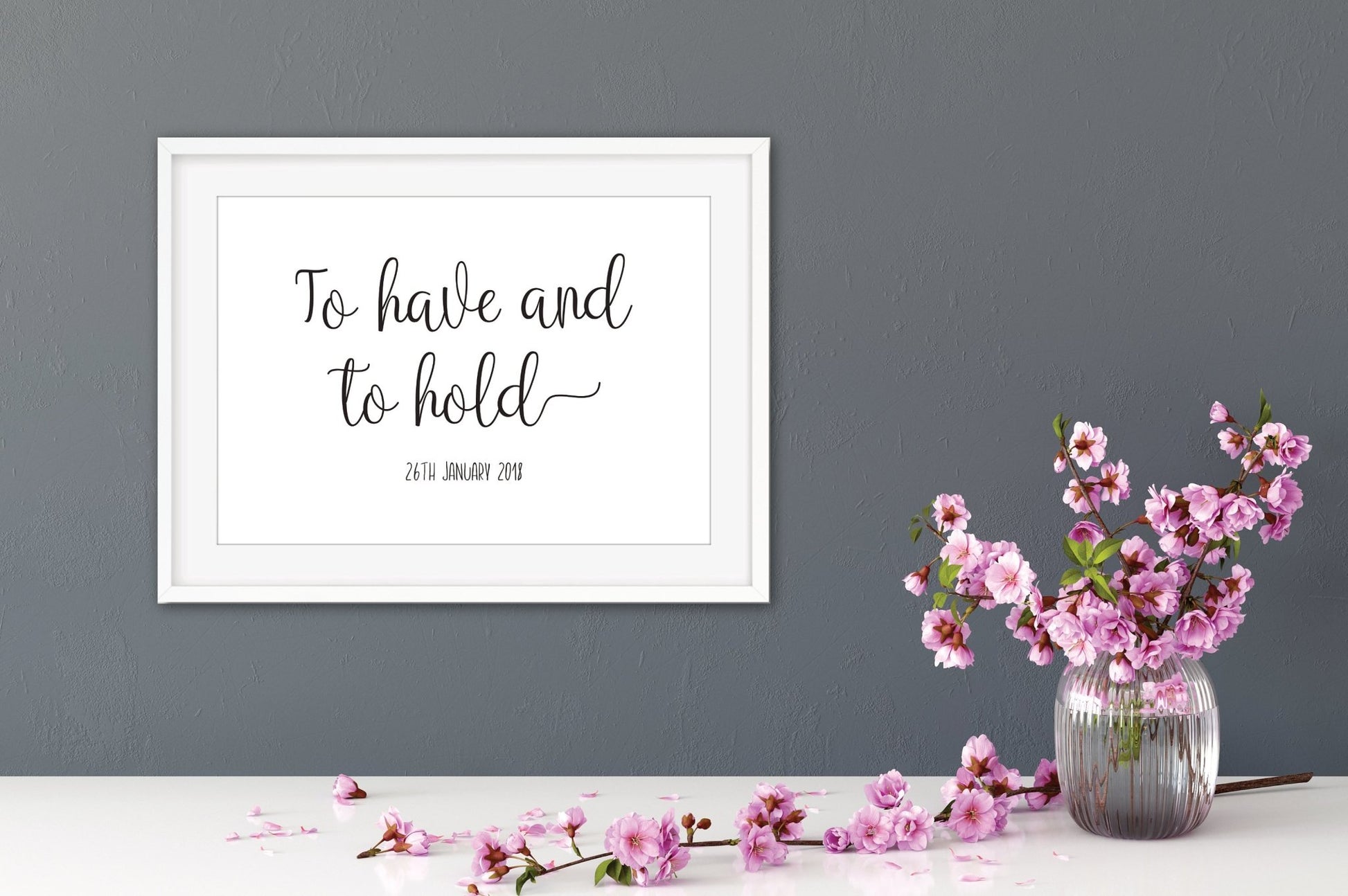 To have and to hold wedding print - Dolly and Fred Designs