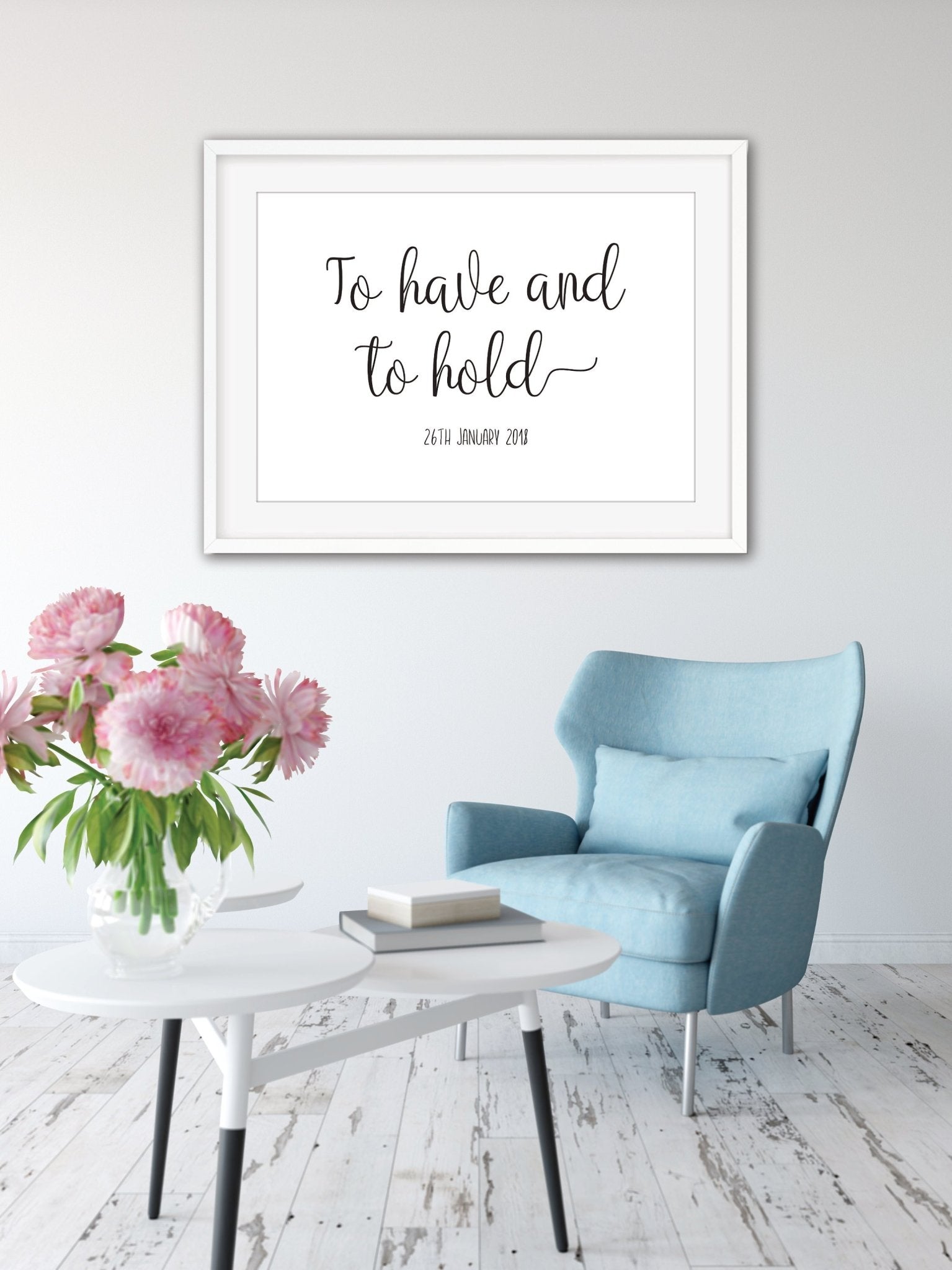 To have and to hold wedding print - Dolly and Fred Designs