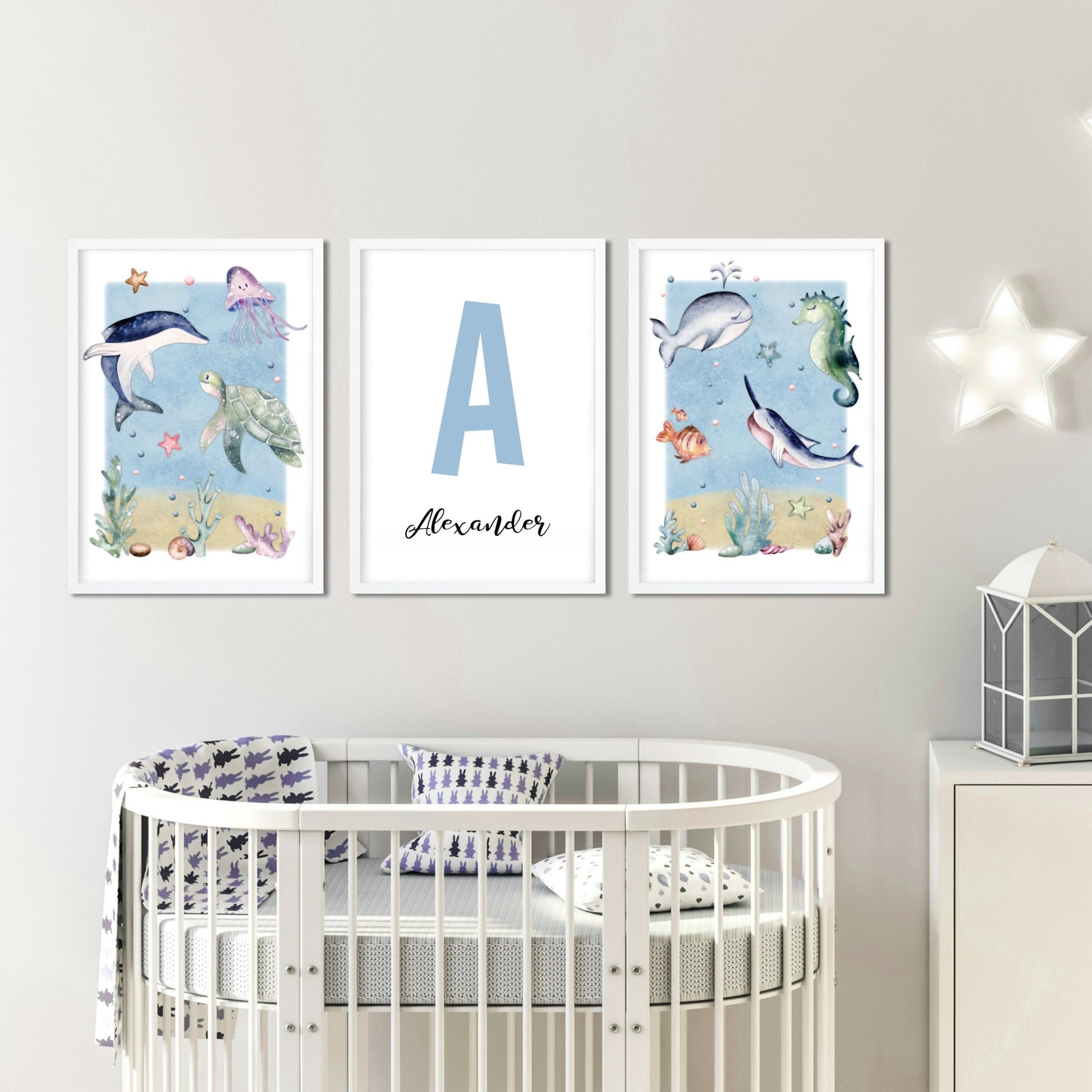 Under the sea nursery Print set - Dolly and Fred Designs