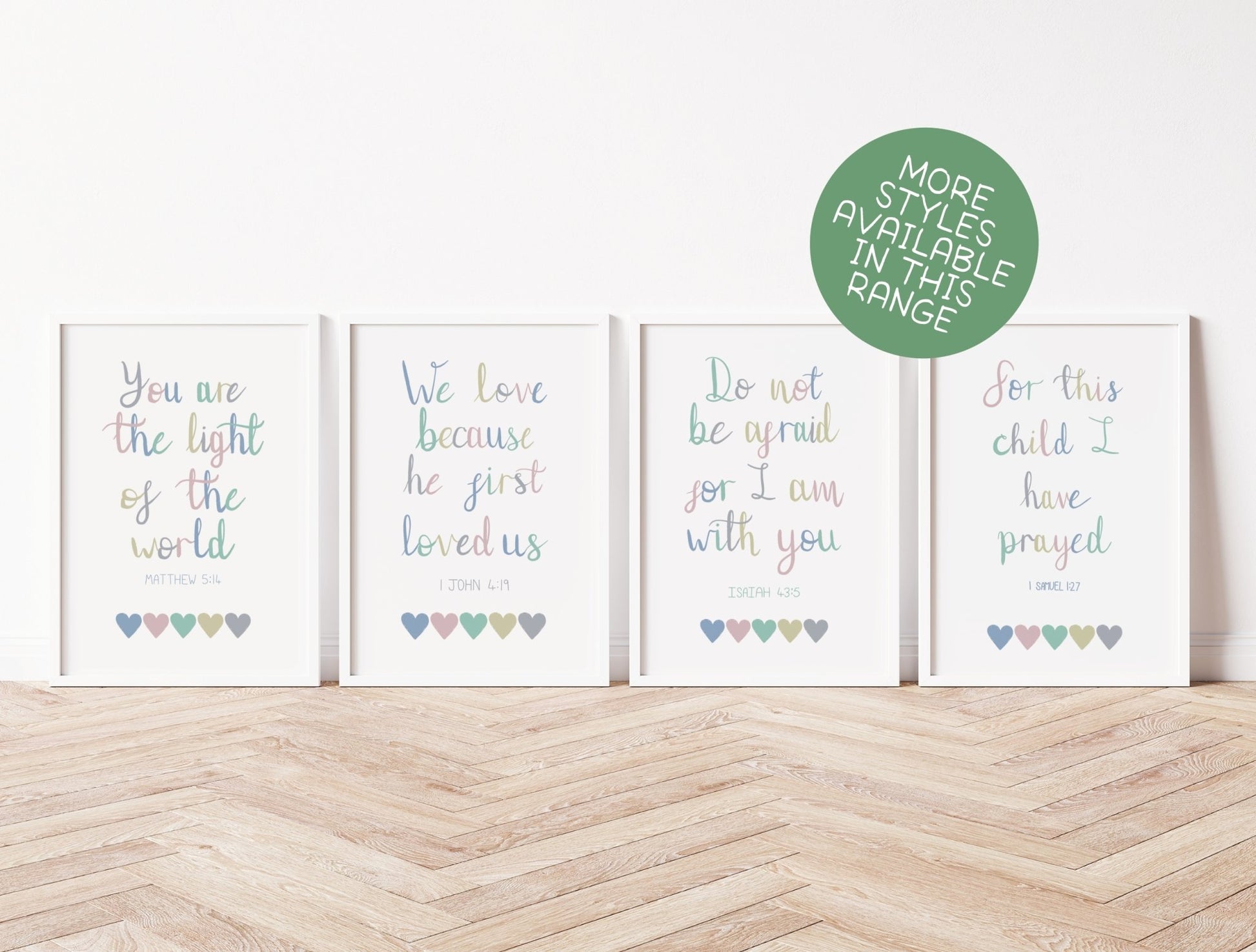 We Love Because He First Loved Us Bible Verse Print - Dolly and Fred Designs