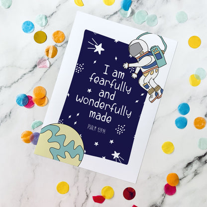 Wonderfully Made Space Print - Dolly and Fred Designs